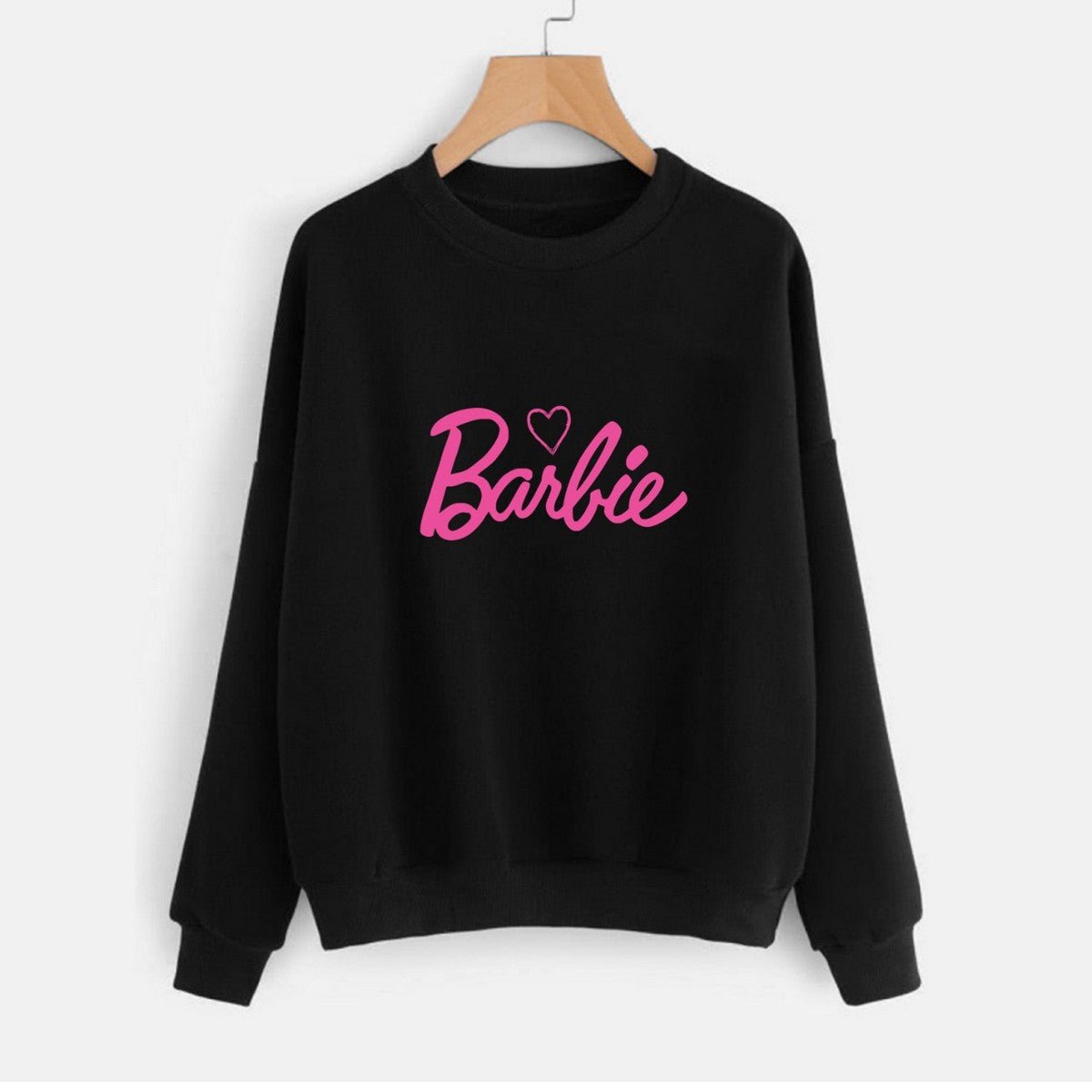 Barbe Printed Fleece Full Sleeves Pull Over Sweatshirt For Women - DENIMS - Hoodies & Sweatshirts - 