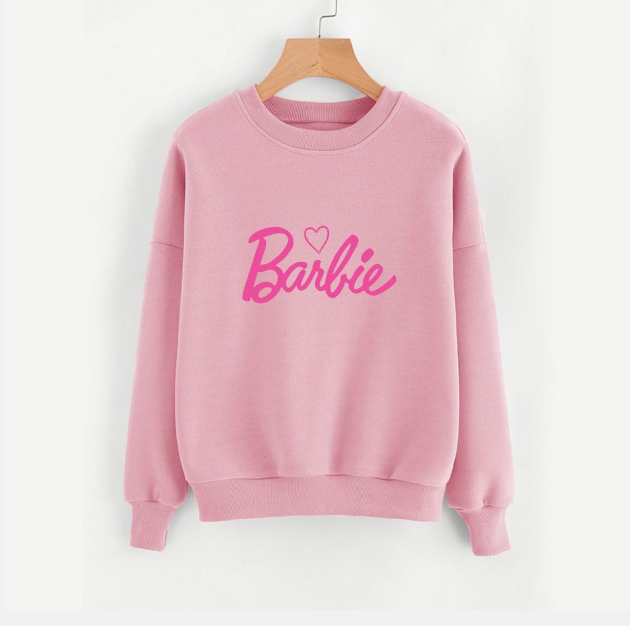 Barbe Printed Fleece Full Sleeves Pull Over Sweatshirt For Women - DENIMS - Hoodies & Sweatshirts - 