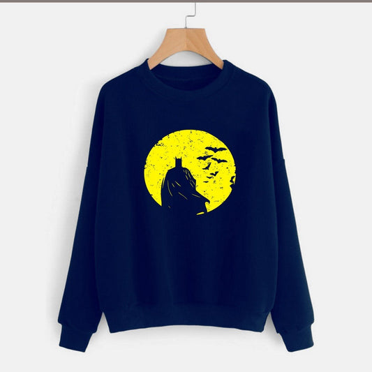 Batman Printed Fleece Full Sleeves Pull Over Sweatshirt For Men And Women - DENIMS - Hoodie & Sweatshirt - 