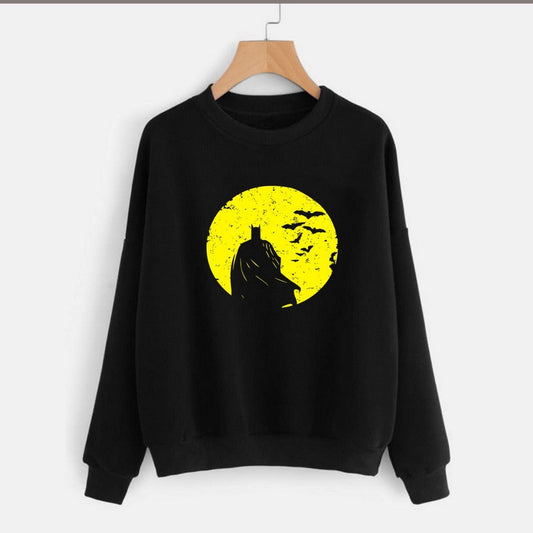 Batman Printed Fleece Full Sleeves Pull Over Sweatshirt For Men And Women - DENIMS - Hoodie & Sweatshirt - 