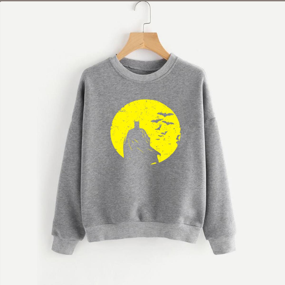 Batman Printed Fleece Full Sleeves Pull Over Sweatshirt For Men And Women - DENIMS - Hoodie & Sweatshirt - 