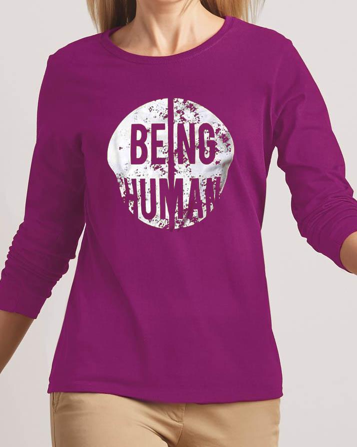 Being Human New Fashion Purple High Graphic Excellent Quality T - shirt - DENIMS - Tops & T - Shirts - 