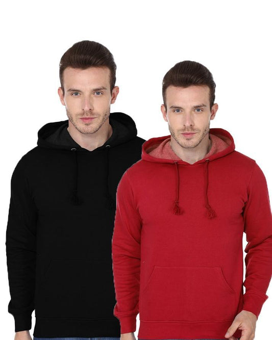 Black And Red Hoody For Mens Fit Hoodie Mens - DENIMS - Hoodie & Sweatshirt - 