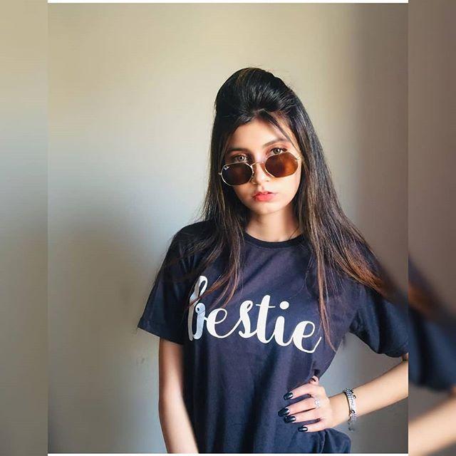 Black Bestie Cotton Printed T - shirt For Womens - DENIMS - Tops & T - Shirts - 