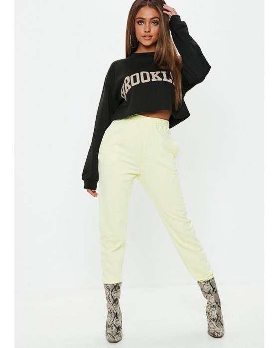 BLACK BROOKLYN CROPPED SWEATSHIRT FOR womens - DENIMS - Hoodies & Sweatshirts - 