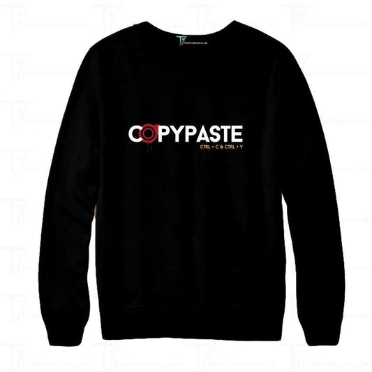 Black Copypaste Printed Sweatshirt For Men - DENIMS - Hoodie & Sweatshirt - 