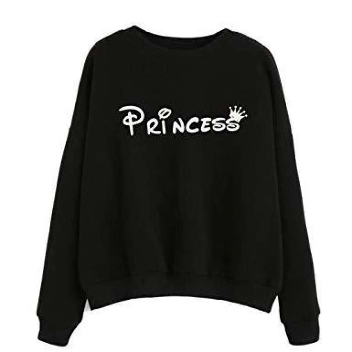 Black Cotton Sweatshirt For Women - DENIMS - Hoodies & Sweatshirts - 