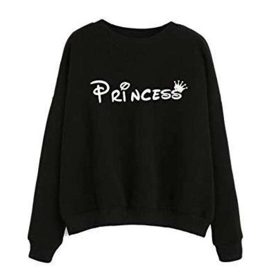 Black Cotton Sweatshirt For Women - DENIMS - Hoodies & Sweatshirts - 