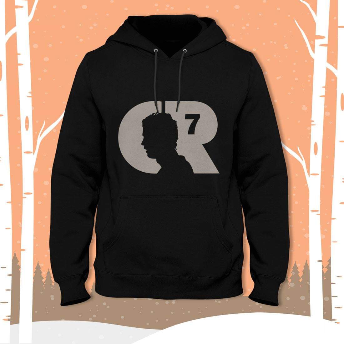 Black Cr7 Hoodies For Men - DENIMS - Hoodie & Sweatshirt - 