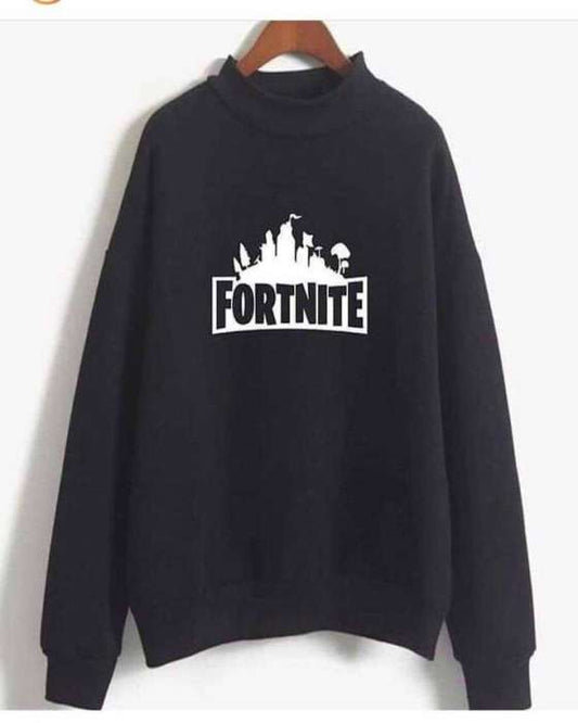 Black Fortnite Print Sweat Shirt for womens - DENIMS - Hoodies & Sweatshirts - 