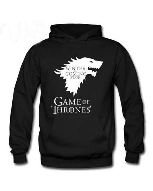 Black Games Of Thrones Printed Hoodie - DENIMS - Hoodies & Sweatshirts - 