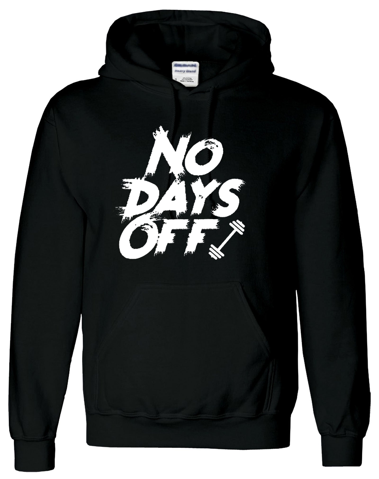 Black Hoody No Days off Gym Hoody For Mens Fit Hoodie Mens - DENIMS - Hoodie & Sweatshirt - 