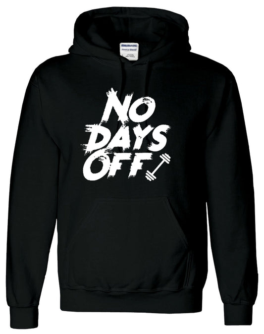 Black Hoody No Days off Gym Hoody For Mens Fit Hoodie Mens - DENIMS - Hoodie & Sweatshirt - 