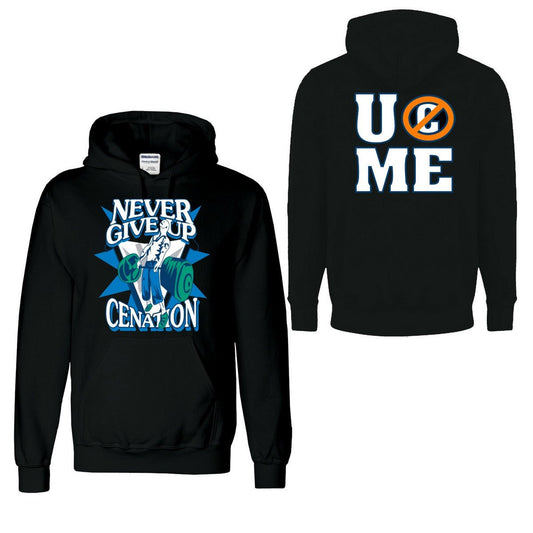 Black John Cena Hoody Printed Cotton Hoodie Never Give Up Hoody Earn The Day Pullover Hoody For Mens - DENIMS - Hoodie & Sweatshirt - 