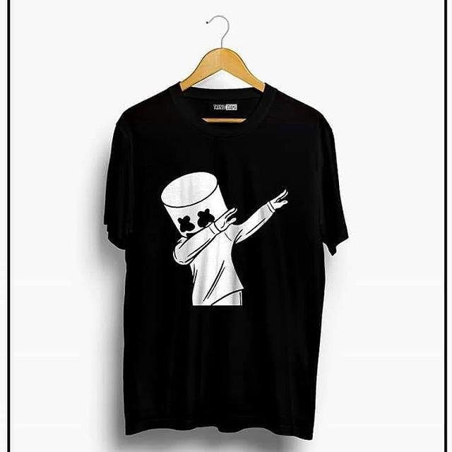 Black Marshmellow Printed T - Shirt For Women - DENIMS - Tops & T - Shirts - 