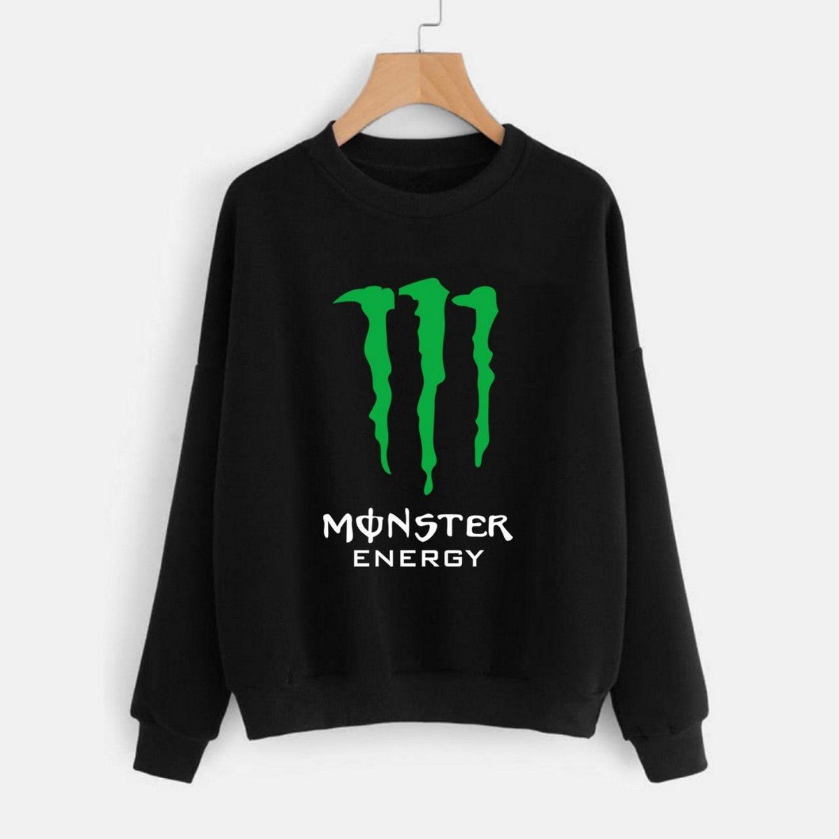 Black Monster Energy Printed winter Sweatshirt For Men - DENIMS - Hoodie & Sweatshirt - 