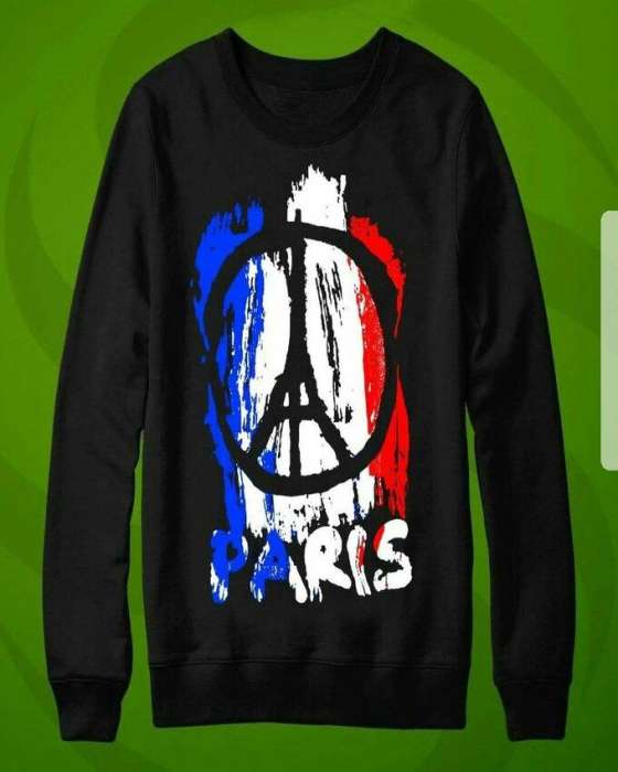 Black Paris Printed Sweat Shirt For womens - DENIMS - Hoodies & Sweatshirts - 