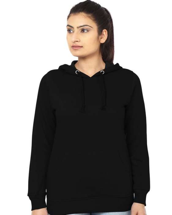 Black plain Hoodie For and women - DENIMS - Hoodies & Sweatshirts - 