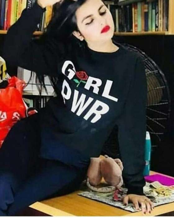 BLACK POWER SWEATSHIRT FOR WOMEN - DENIMS - Hoodies & Sweatshirts - 