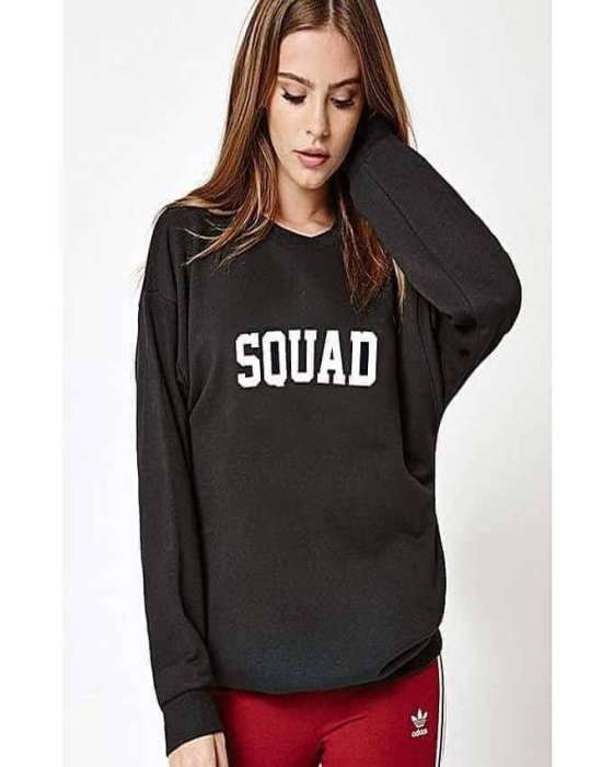 Black Squad Sweatshirt for womens - DENIMS - Hoodies & Sweatshirts - 