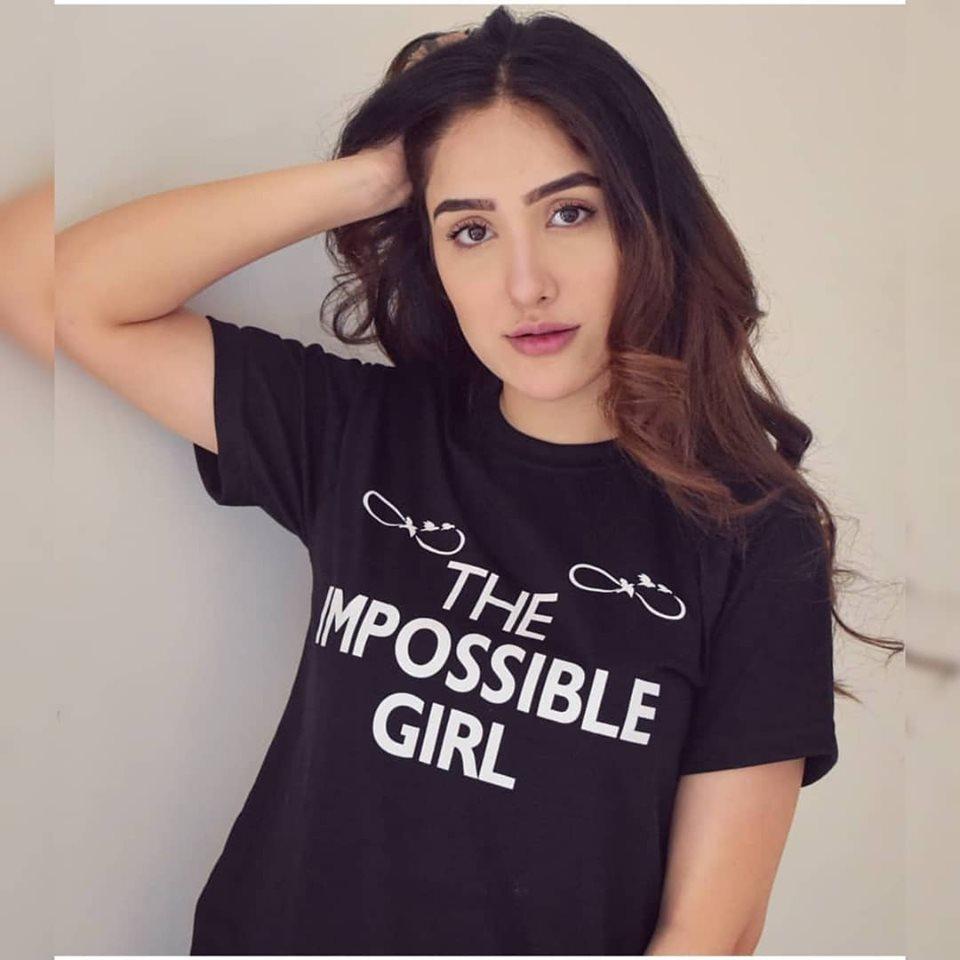 Black The Impossible Girl Cotton Printed T - shirt For Womens - DENIMS - Tops & T - Shirts - 