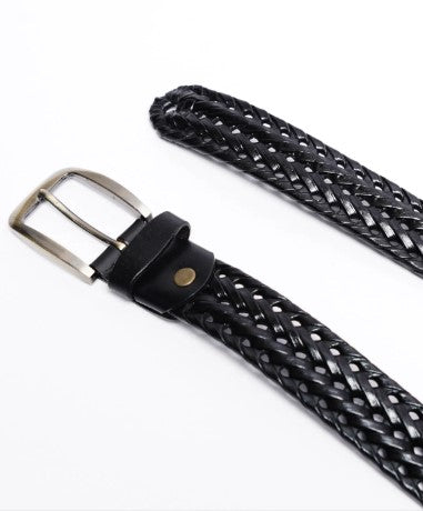 Black Leather Belt Waving Style