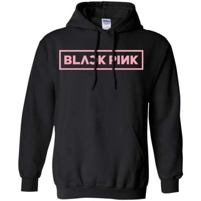 BlackPink Fleece Hoodie For Women Black Color - DENIMS - Hoodies & Sweatshirts - 
