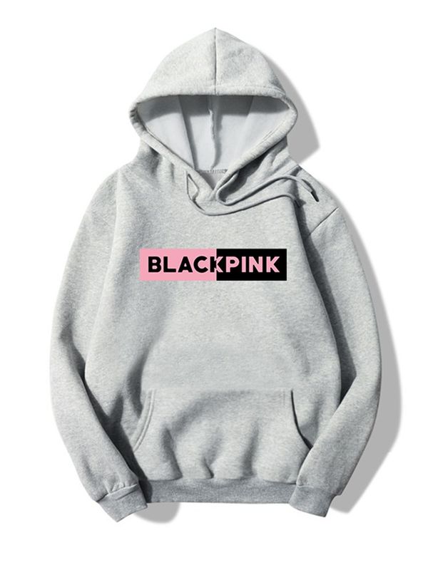Blackpink Printed Fleece Full Sleeves Pull Over Hoodie For Women - DENIMS - Hoodies & Sweatshirts - 