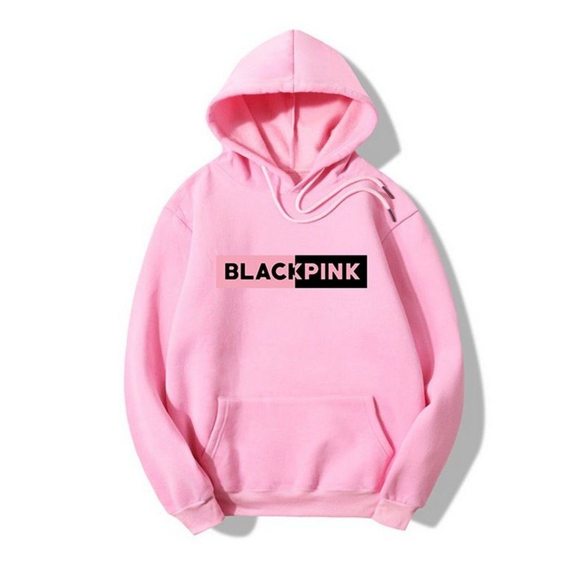 Blackpink Printed Fleece Full Sleeves Pull Over Hoodie For Women - DENIMS - Hoodies & Sweatshirts - 