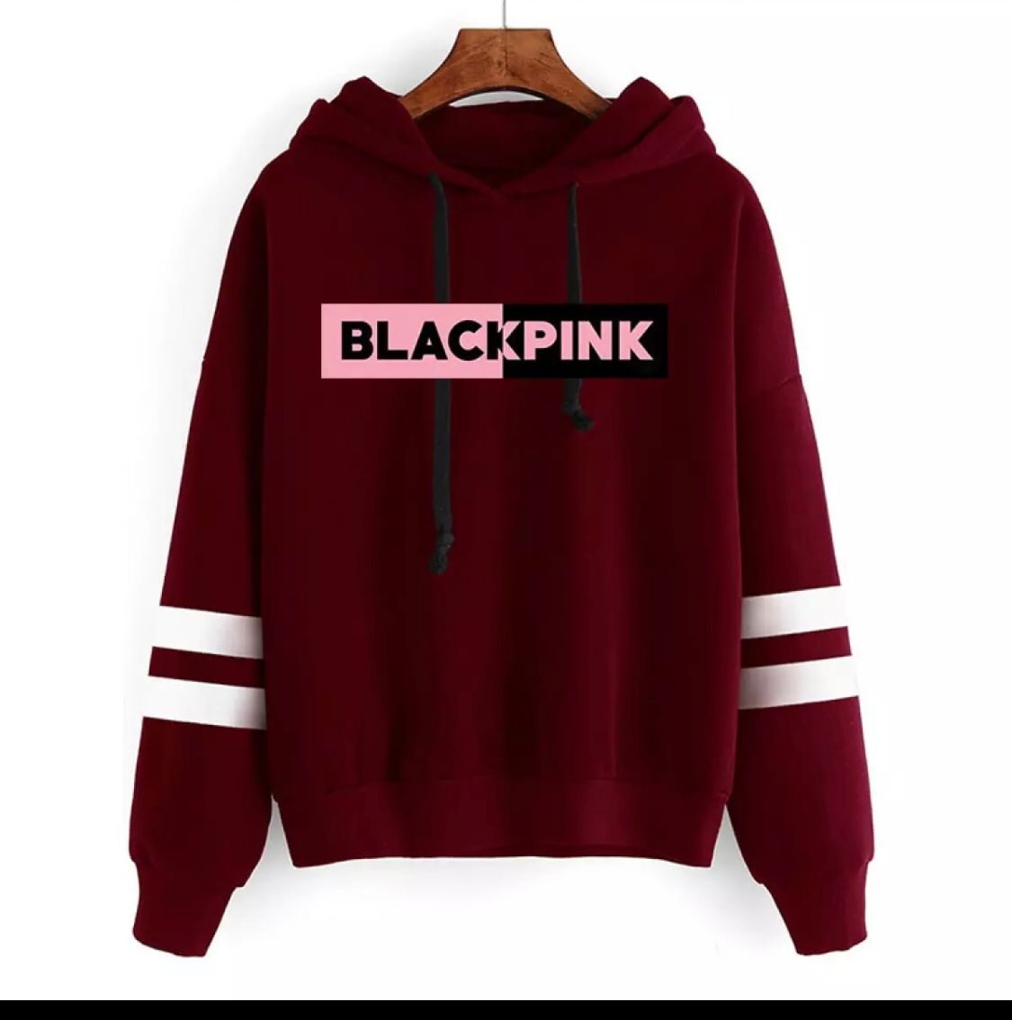 Blackpink Printed Fleece Full Sleeves Pull Over Hoodie For Women - DENIMS - Hoodies & Sweatshirts - 