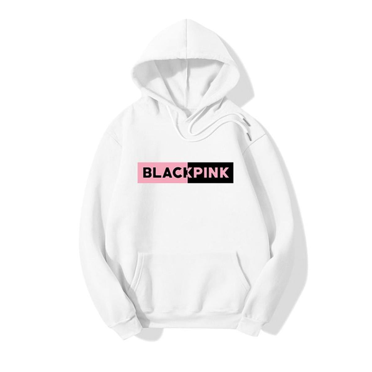 Blackpink Printed Fleece Full Sleeves Pull Over Hoodie For Women - DENIMS - Hoodies & Sweatshirts - 