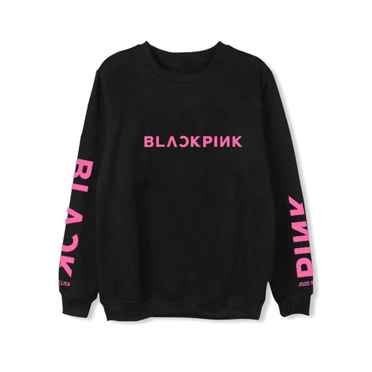 Blackpink Printed Fleece Full Sleeves Pull Over Sweatshirt For Women - DENIMS - Hoodies & Sweatshirts - 