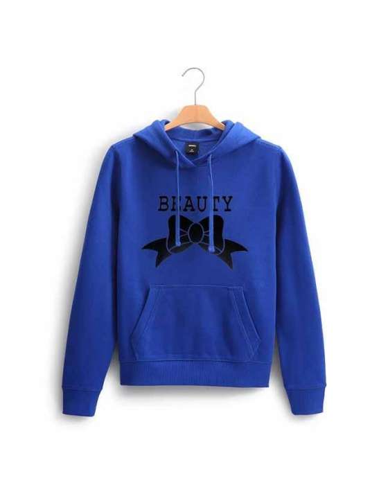 Blue Beauty Printed hooodie For Women - DENIMS - Hoodies & Sweatshirts - 