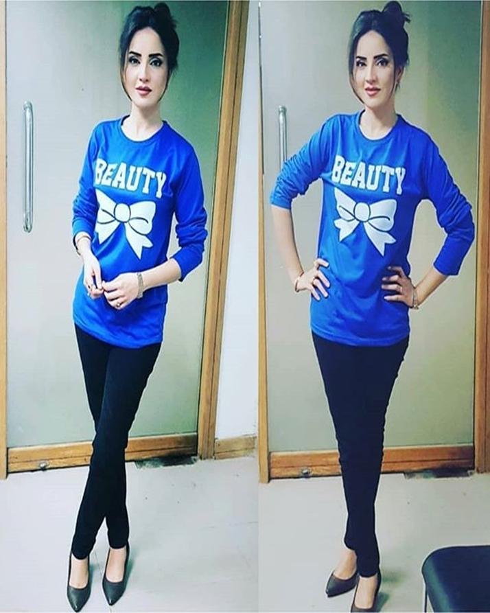 Blue Beauty Printed T - Shirt For Women - DENIMS - Tops & T - Shirts - 
