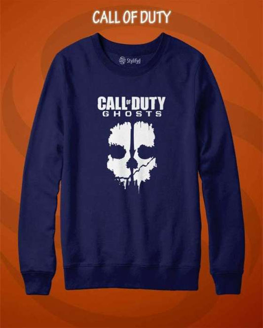 Blue Call Of Duty Printed Sweat Shirt For Women - DENIMS - Hoodies & Sweatshirts - 