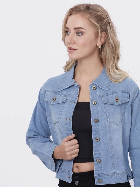 Blum Denim Lightweight Crop Denim Jacket By HB - DENIMS - Denim Jackets - 