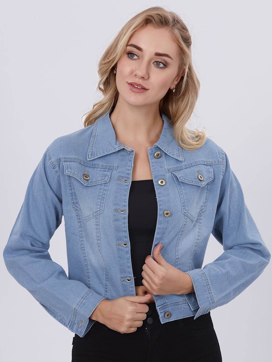 Blum Denim Lightweight Crop Denim Jacket By HB - DENIMS - Denim Jackets - 