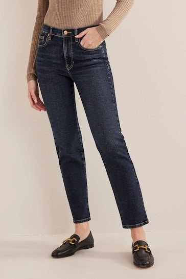 Boden Blue Mid Rise Cigarette Jeans - DENIMS - Jeggings & Leggings - 