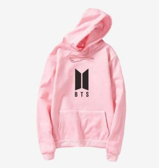 BTS Baby Pink Hoodie Pocket Drawstring Hooded Casual Pullover 13 - DENIMS - Hoodies & Sweatshirts - 