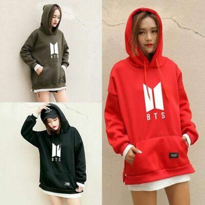 BTS New Fashion Pack of 3 Printed Hoodie For Women - DENIMS - Hoodies & Sweatshirts - 