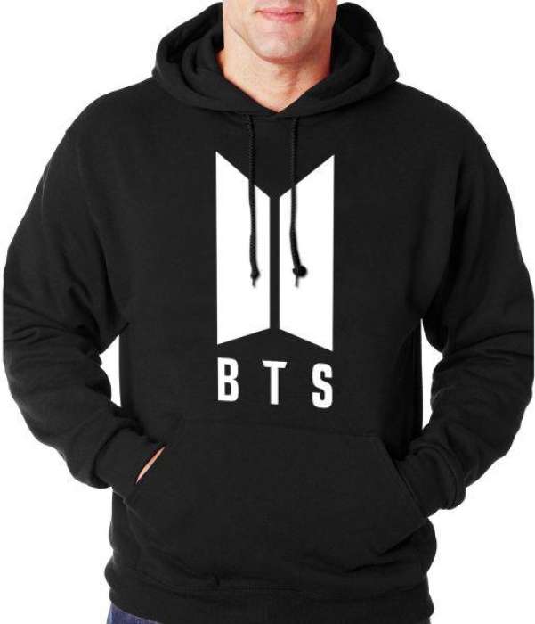 BTS Printed Black Hoodie For women - DENIMS - Hoodies & Sweatshirts - 