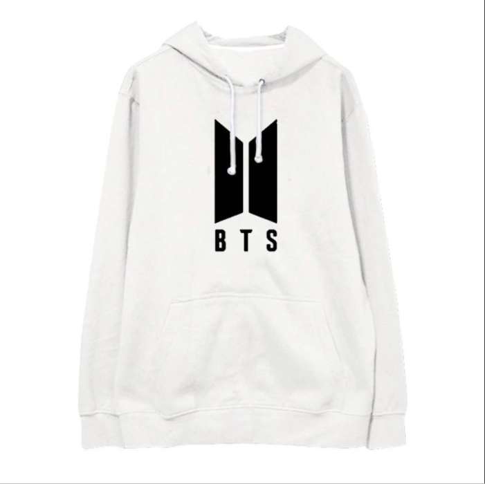 BTS White Printed Hoodie For women - DENIMS - Hoodies & Sweatshirts - 