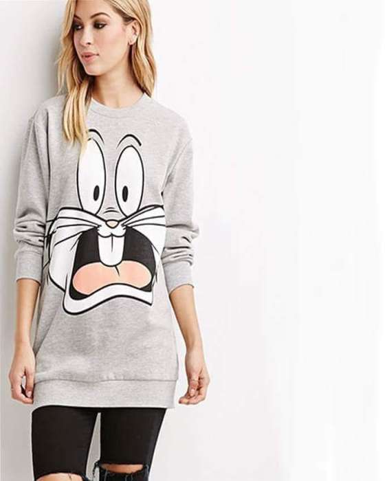 BUGS BUNNY Sweat Shirt For womens - DENIMS - Hoodies & Sweatshirts - 