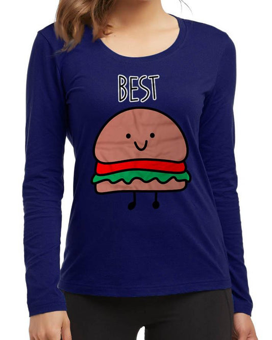 Burger High New Fashion Navy Blue Excellent Quality High Graphic Full T - SHirt - DENIMS - Tops & T - Shirts - 