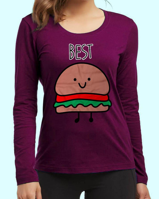 Burger High New Fashion Purple Excellent Quality High Graphic Full T - Shirt - DENIMS - Tops & T - Shirts - 