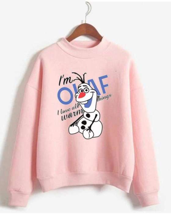 PINK OLAF SWEATSHIRT FOR womens