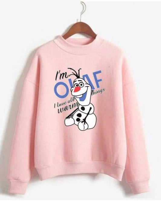 PINK OLAF SWEATSHIRT FOR womens