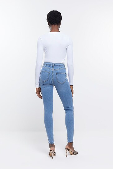 River Island Light Blue High Rise Jeggings