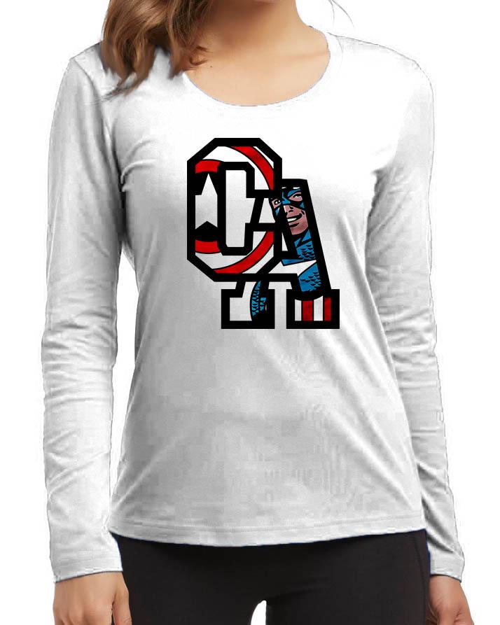 Captain America New Fashion White Excellent Quality High Graphic Full TS - Shirt - DENIMS - Tops & T - Shirts - 