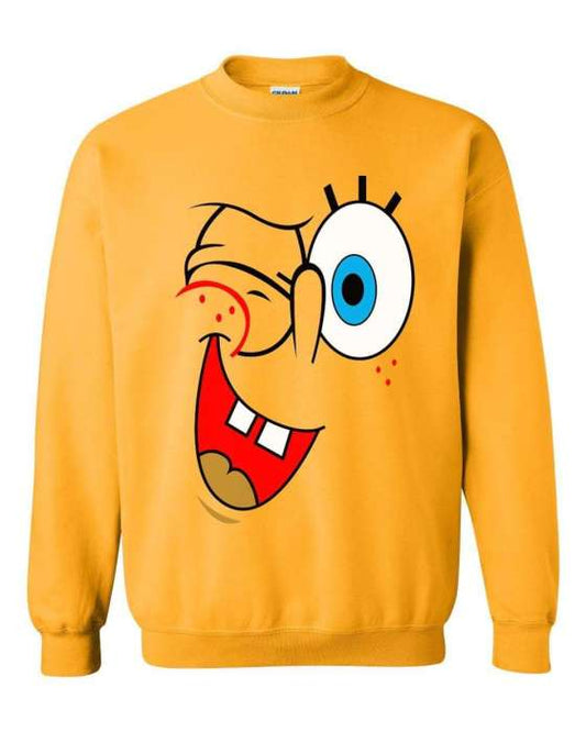 Cartoon Stylish Yellow Printed Sweatshirt For Women - DENIMS - Hoodies & Sweatshirts - 